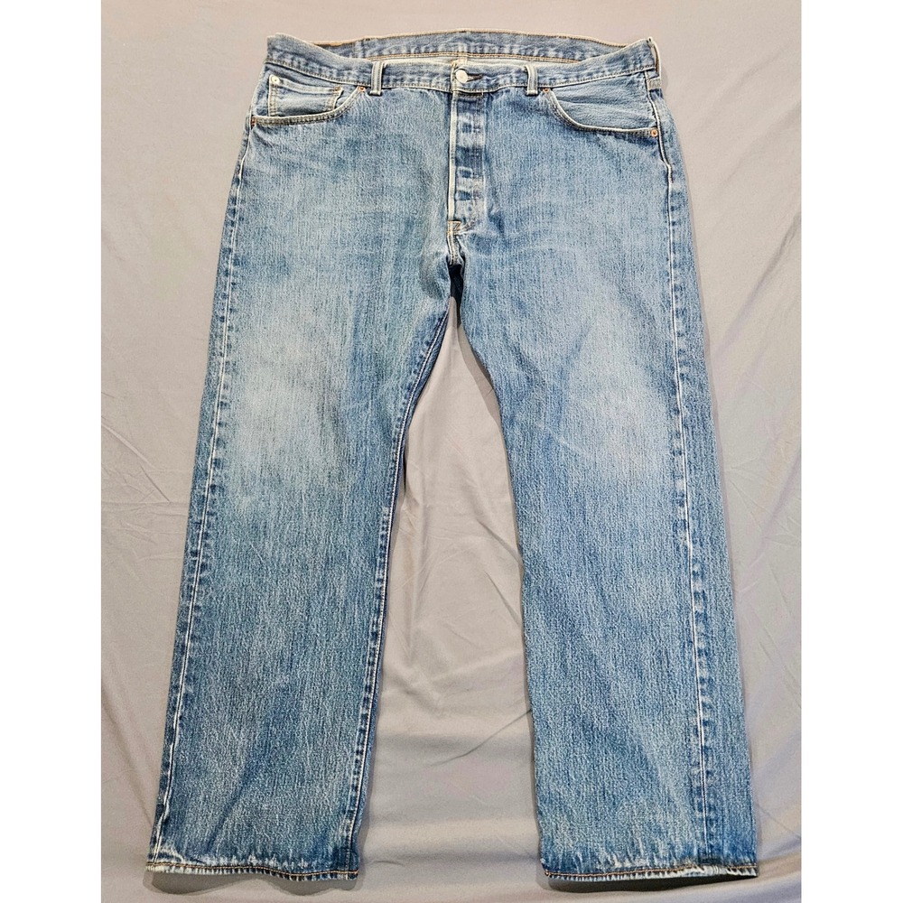 Levis 501 Original Fit Jeans Mens 40x30 Blue Straight Leg Button Fly